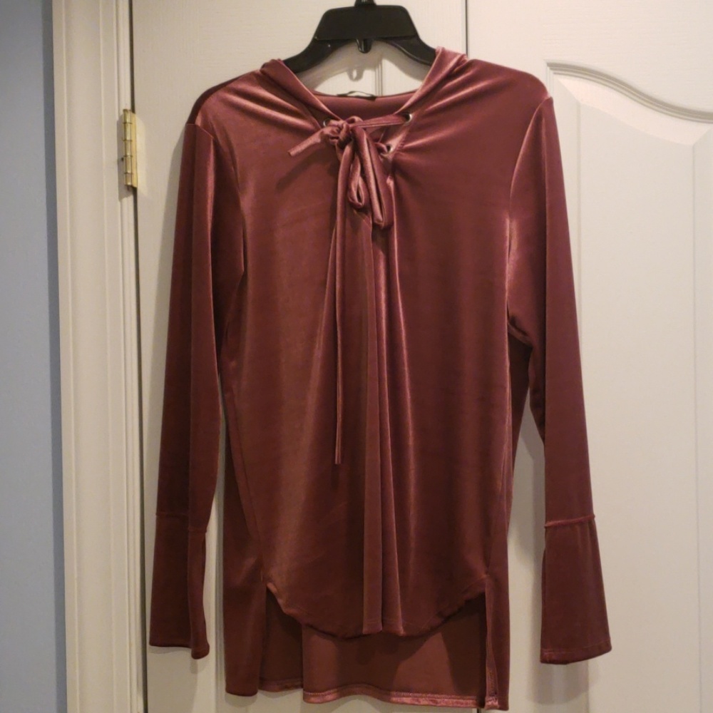 Copper velour hoodie